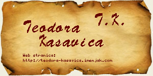 Teodora Kasavica vizit kartica
